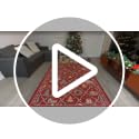 LIVEBOX 5x7 Beige Green Christmas Rug - Holiday Wreath Tree Farmhouse Decor