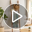 6-Tier Wooden Blanket Ladder - Rustic Farmhouse Quilt & Towel Rack, 68 Inch