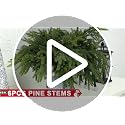 6 Pcs Realistic artificial Christmas Pine Branches with Cones - LZNPA