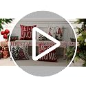OTOSTAR Merry Christmas Throw Pillow Covers 18x18 in. Light Blue – Set of 4, Xmas Tree Let It Snow Snowflake