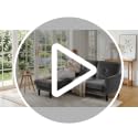 83-Inch Velvet L-Shaped Sectional Sofa with Ottoman for Small Living Rooms