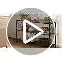 3-Tier Industrial Console Table with Shelves, Rustic Narrow Entryway Table