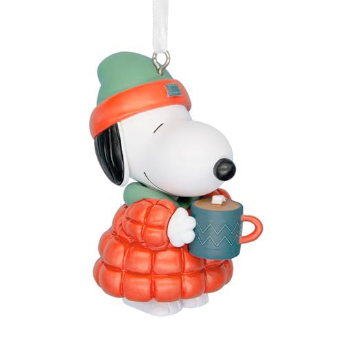 Hallmark Peanuts Snoopy Holding Hot Cocoa Christmas Ornament - Festive Holiday Decor