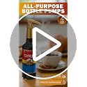 Coffee Syrup Dispenser Pump 4-Pack for 750ml (25.4 oz) Bottles - 0.3 oz Press
