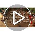 Cholemy Reindeer 12 Pcs Wooden Name Place Card Holders for Table Setting
