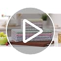 8-Piece Cotton Kitchen Towels and Dishcloths Set, Absorbent Plaid Design