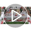 Tiamon 6-Pack Christmas Red Truck Tablecloths 54x108in, Plastic Holiday Farm Print
