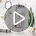 4-Tier Wooden Blanket Ladder - 4.5 ft Farmhouse Leaning Storage Shelf