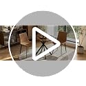 Walnut 31.5" Round Dining Table Set for 2 with 2 Brown Chairs - Mid-Century X-Shaped Leg