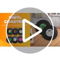 DIMROM 6 Pack Vinyl Coasters 4.1
