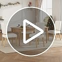 Modern Farmhouse Solid Wood Dining Chairs, Upholstered Set of 4