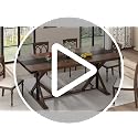 71-Inch Rectangular Farmhouse Dining Table for 6, Modern Wood Kitchen Table