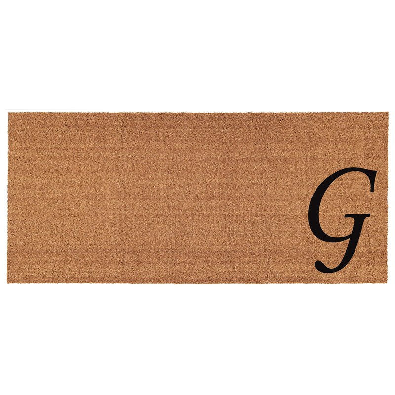 Calloway Mills 153622448G Urban Chic Monogram Doormat (Letter G), Black/Natural, 2' x 4'