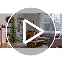 MAKEATREE 7ft Pre-Lit Slim Flocked Artificial Christmas Tree - Sectional, Warm LED Lights