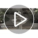 2-Tier Ceramic Outdoor Water Fountain with LED Light, 27-Inch Floor Basin
