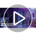 4-Tier Glass Display Cabinet with RGB LED Lighting and Push-to-Open Doors