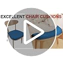 U-Shape Memory Foam Dining Chair Cushion - 16-Inch Non-Slip Seat Pad, Blue