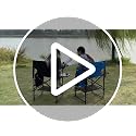 Tall Folding Director Chair with Side Table and Footrest, 30.7-Inch Seat