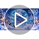 Blue 7.2FT Christmas Inflatable Archway Winter Wonderland Decor with LED Lights
