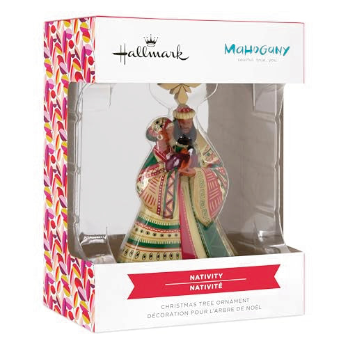 Hallmark Mahogany Nativity Christmas Ornament - Religious Holiday Decor
