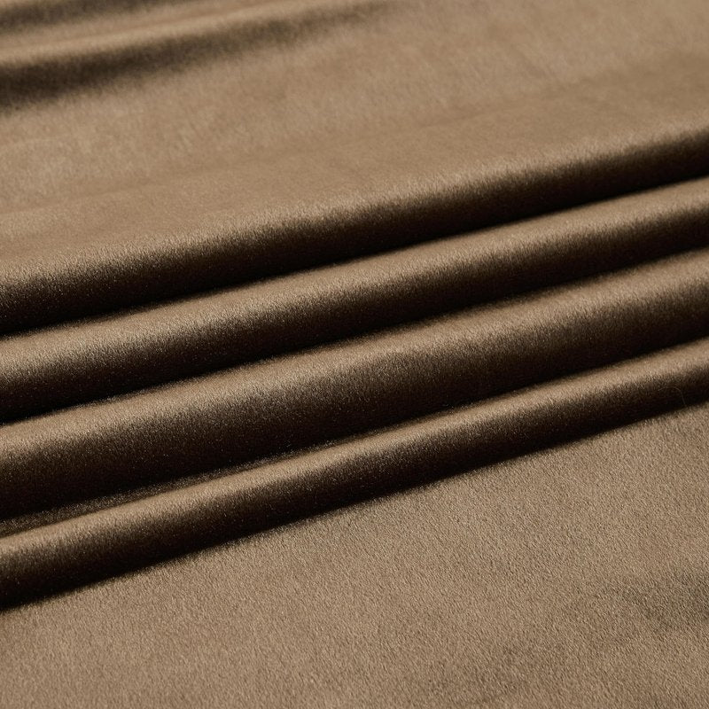 PRIMROSE Brown Polyester Velvet Curtains 102 inch Long for Living Room,Set of 2 Panels Blackout Rod Pocket Back Tab Window Treatment Room Darkening Heavy Decorative Curtains Drapes for Bedroom