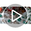 Civaner 24 pcs Teal Glitter Christmas Ornaments Set - Holiday Tree Decorations