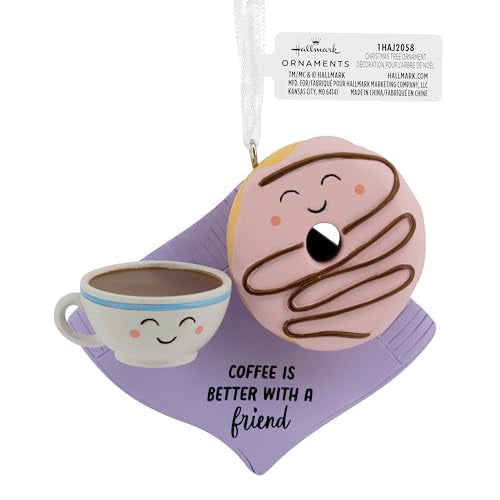 Hallmark Coffee and Friends Christmas Ornament - Holiday Gift for Coffee Lovers