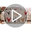 LUOYEHK Caramel Reindeer Christmas Pillow Covers 18x18 Set of 2 Rustic Holiday Decor