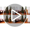 Halloscume 48 Inch Faux Fur Christmas Tree Skirt – Thick Western Cow Print, Open Design