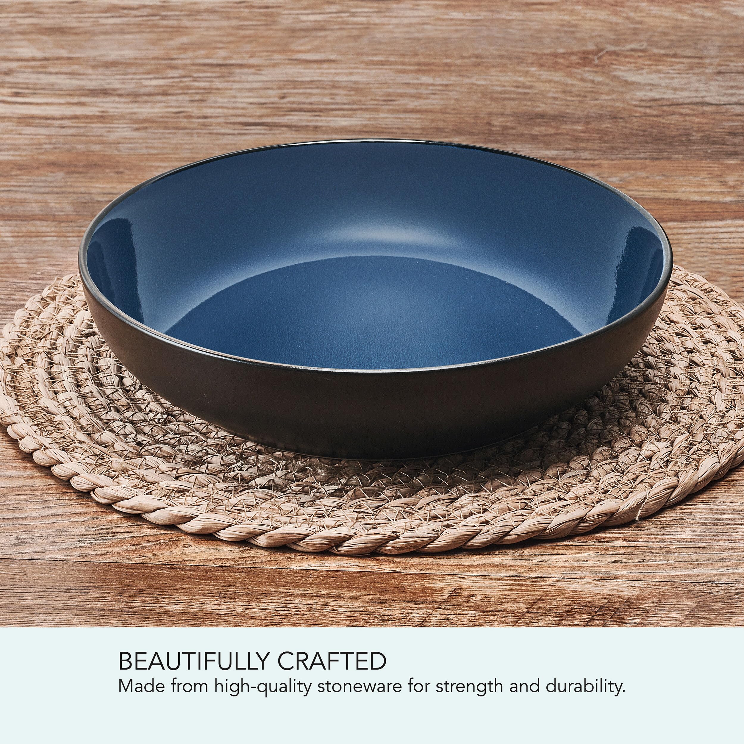 Pfaltzgraff Lucy Set of 4 Pasta Bowls, 8.5 Inch, Blue