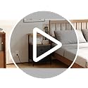 Nightstand with Charging Station, 2 Fabric Drawers & USB Ports