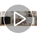 85-Inch Modern Farmhouse Buffet Cabinet, Large Sideboard with 6 Barn Doors