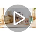 3 Pack Clear Plastic Apothecary Jars with Wood Lids for Bathroom Storage