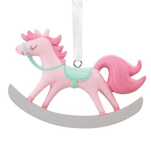 Hallmark Baby Girl's First Christmas Ornament 2026 - Pink Rocking Horse