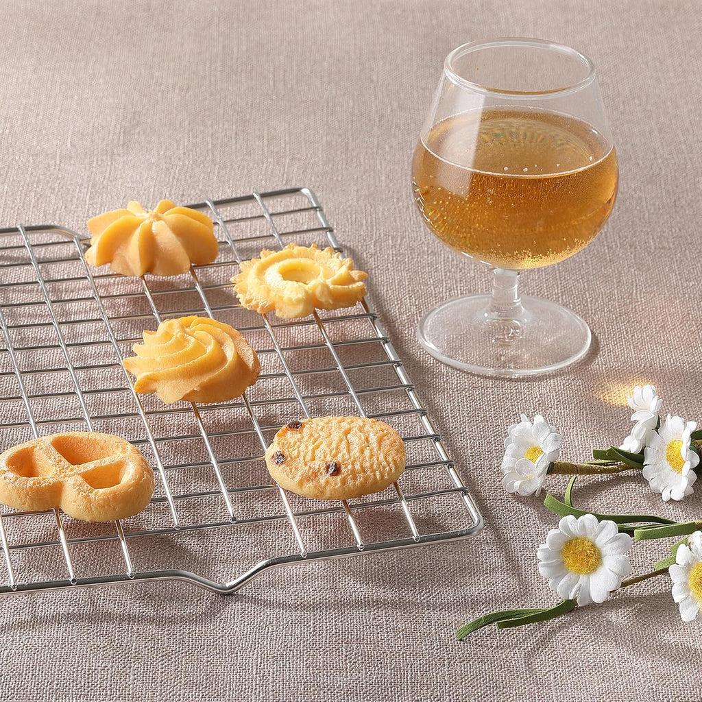 VRUIFA Stainless Steel Cooling Racks - 2PCS for Baking & Cooking | Fits 10" x 15" Sheet Pan, Oven & Dishwasher Safe