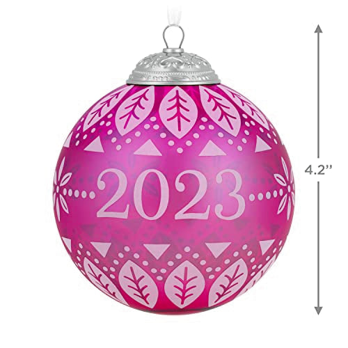 Hallmark Keepsake Christmas Ornament 2023 Commemorative Glass Ball - Gifts for Her