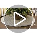 Starry Dynamo 48-Inch Baby Pink Faux Fur Christmas Tree Skirt - Quilted Plush Holiday Decor