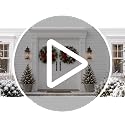 Hoobalon 28 Inch Frosted Red Magnolia Christmas Wreath for Front Door