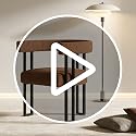 Boucle Upholstered Dining Chairs Set of 4, Mid-Century Modern Kitchen Chairs