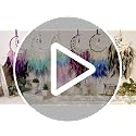 Handmade Purple Moon Dream Catcher with Fairy Lights Wall Hanging Decor