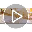White & Gold 350-Piece Disposable Dinnerware Set for 50 Guests – 50 Dinner Plates, 50 Dessert Plates, 50 Forks, 50 Knives, 50 Spoons, 50 Napkins, 50 Cups (Roll-Up Napkins) - WDF Partyware