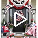 2-Pack Patriotic Wreath Bows - Red White & Blue 4th of July Decor