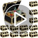 12-Pack Mini Plastic Pirate Treasure Chests for Kids Party Favors