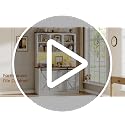 41-Inch Farmhouse File Cabinet with Charging Station, Barn Door & LED Lights