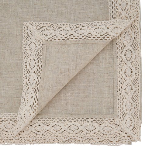 SARO LIFESTYLE 931 Tablecloth Natural 70" X 180" Oblong, Sold Per 1 PC