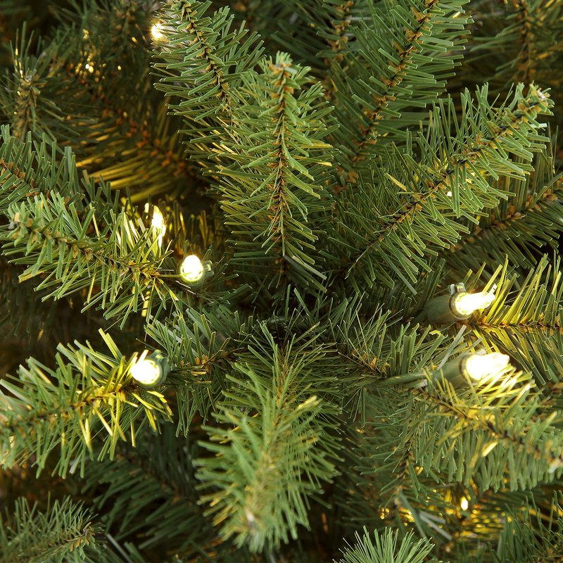 Puleo International Pre-Lit Slim Fraser Fir Artificial Christmas Tree, Green
