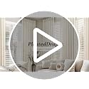 Pinch Pleated Linen Curtains 96 Inches - Light Filtering Drapes (2 Panels)