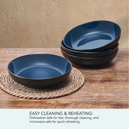 Pfaltzgraff Lucy Set of 4 Pasta Bowls, 8.5 Inch, Blue
