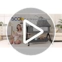 3-in-1 Portable Baby Bassinet & Bedside Sleeper with Wheels - Dark Grey