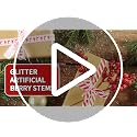 Jremreo 24 Pack 9 Inch Glitter Berry Stems – 15 Berries per Stem, Red Christmas Tree Ornaments & DIY Wreath